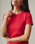 Women's Classic Cotton Crew Tee - Tango Red
